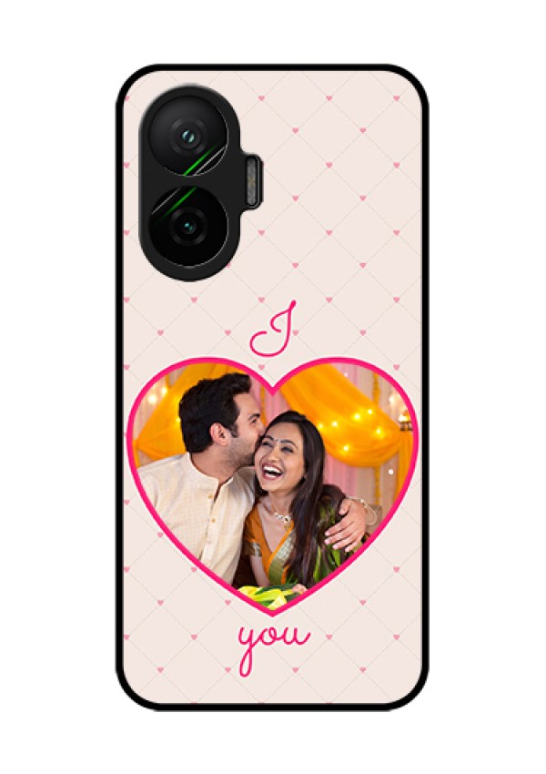 Poco F7 5G Custom Glass Phone Case - Heart Shape Design