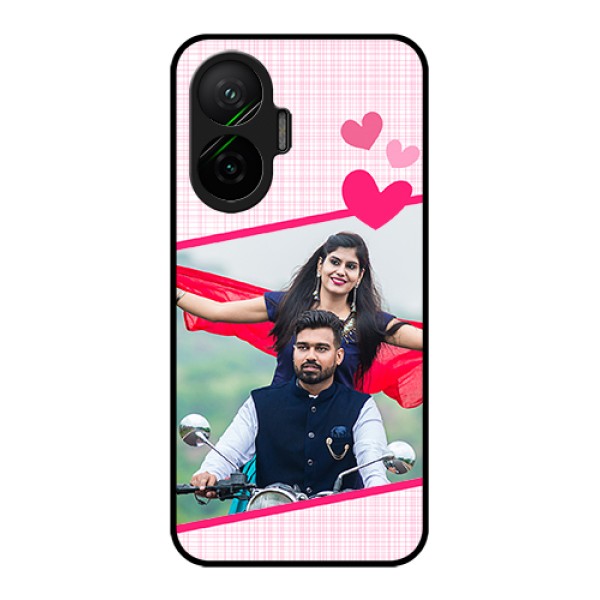 Poco F7 5G Custom Glass Phone Case - Love Shape Heart Design