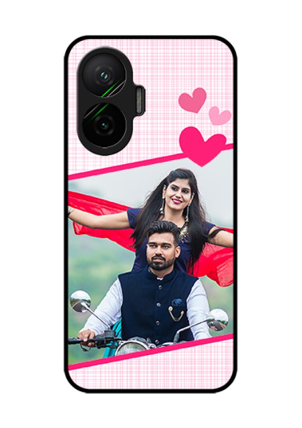 Poco F7 5G Custom Glass Phone Case - Love Shape Heart Design