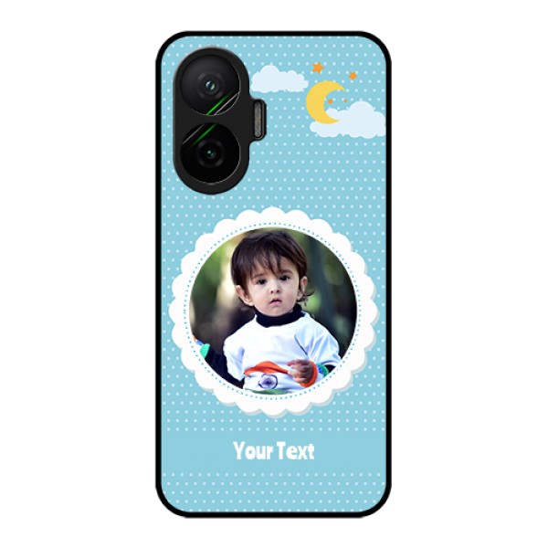 Poco F7 5G Custom Glass Phone Case - Violet Pattern Design