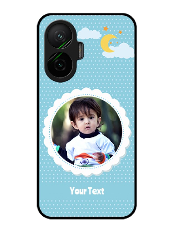 Custom Poco F7 5G Custom Glass Phone Case - Violet Pattern Design