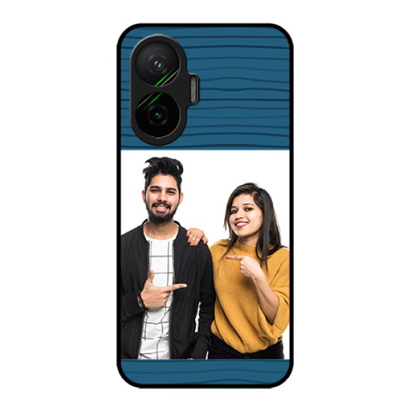 Poco F7 5G Custom Glass Phone Case - Blue Pattern Cover Design