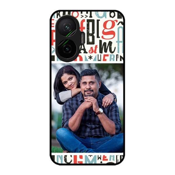 Poco F7 5G Custom Glass Phone Case - Alphabet Design
