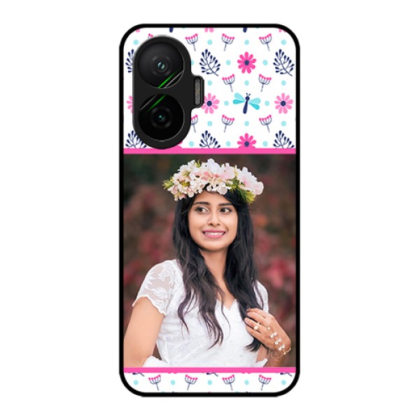 Poco F7 5G Custom Glass Phone Case - Colorful Flower Design