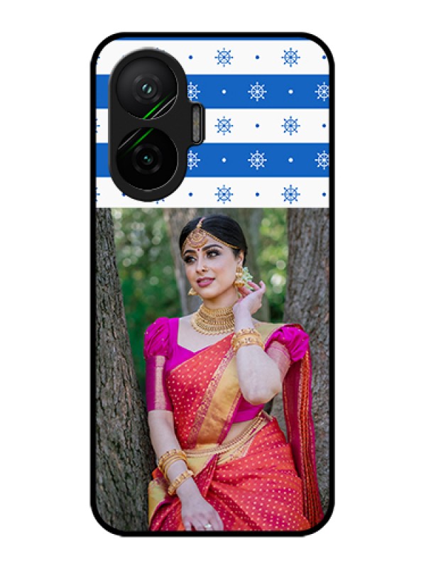 Custom Poco F7 5G Custom Glass Phone Case - Snow Pattern Design