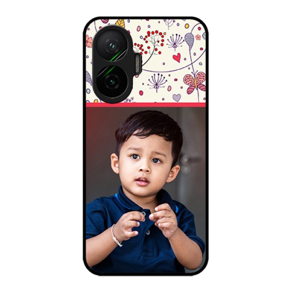 Poco F7 5G Custom Glass Phone Case - Premium Floral Design