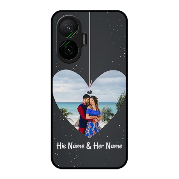 Poco F7 5G Custom Glass Phone Case - Hanging Heart Design