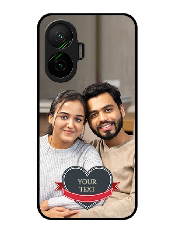 Custom Poco F7 5G Custom Glass Phone Case - Just Married Couple Design