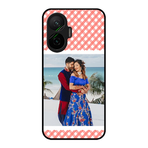 Poco F7 5G Custom Glass Phone Case - Pink Pattern Design