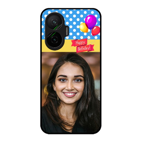 Poco F7 5G Custom Glass Phone Case - Happy Birthday Design