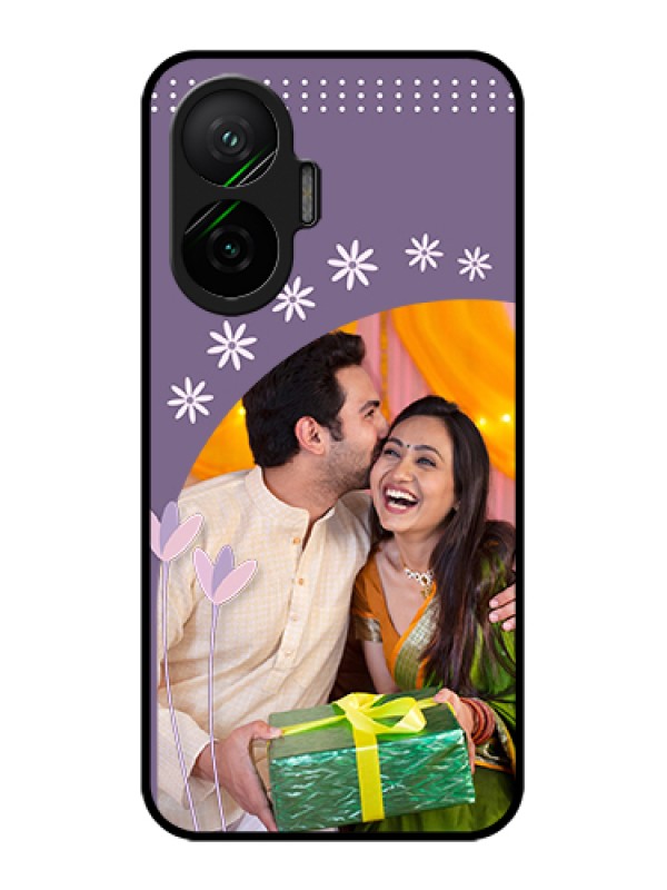 Custom Poco F7 5G Custom Glass Phone Case - Lavender Flowers Design