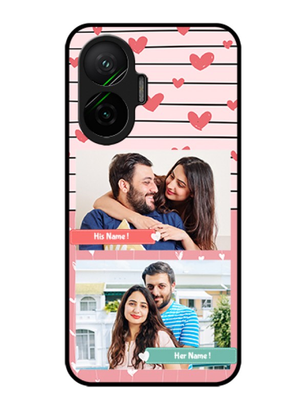 Custom Poco F7 5G Custom Glass Phone Case - Photo With Heart Design