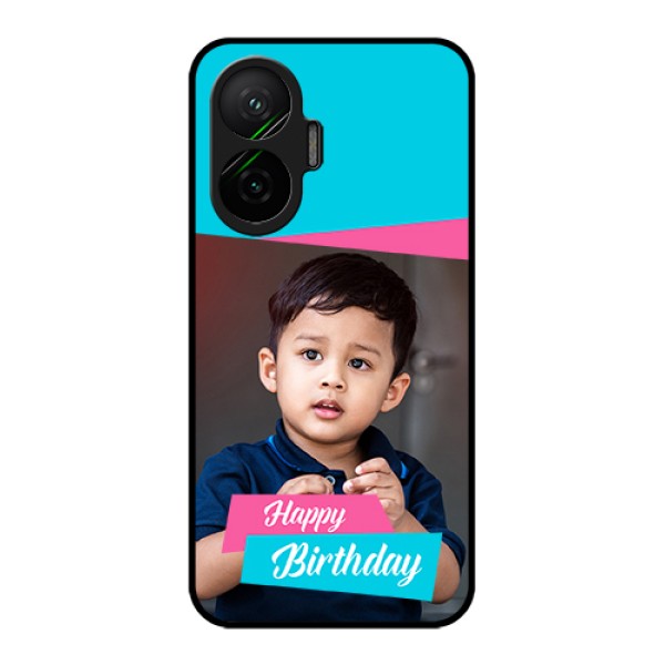 Poco F7 5G Custom Glass Phone Case - Image Holder With 2 Color Design