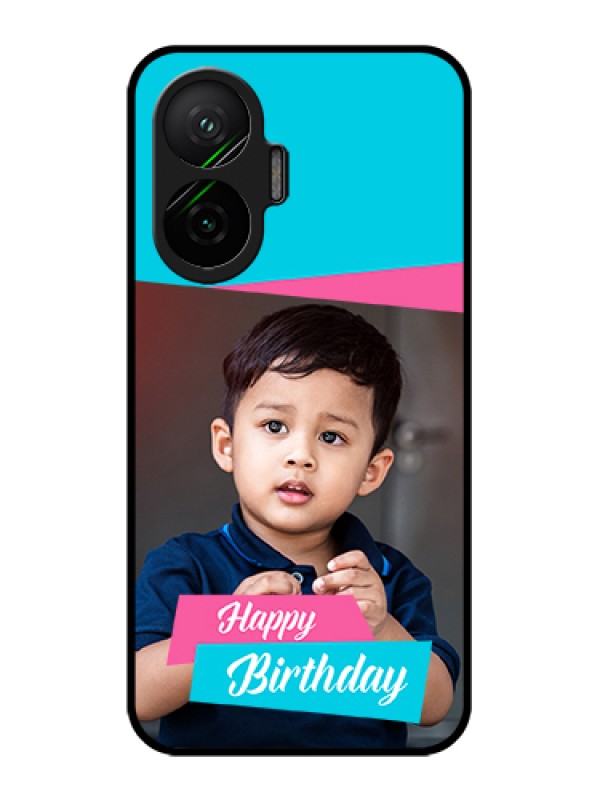 Custom Poco F7 5G Custom Glass Phone Case - Image Holder With 2 Color Design