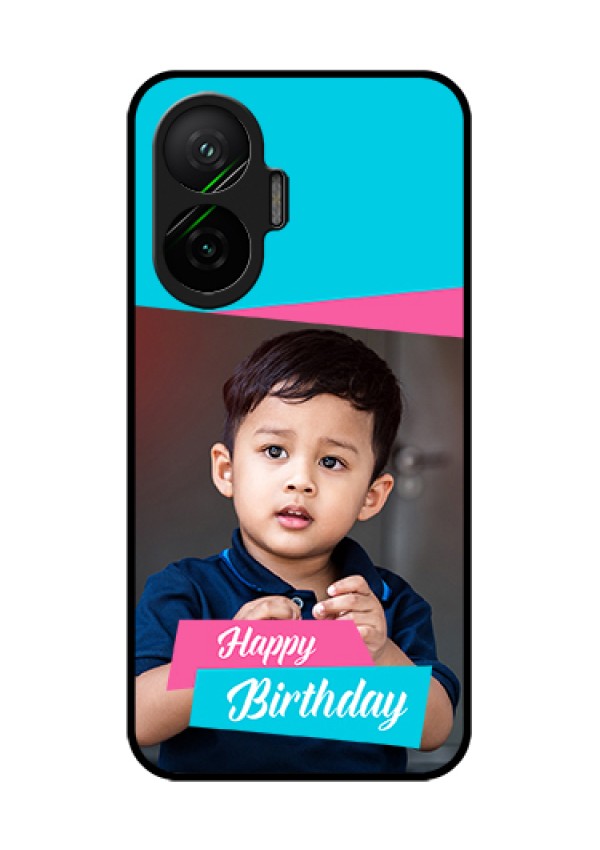 Poco F7 5G Custom Glass Phone Case - Image Holder With 2 Color Design