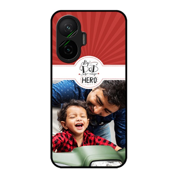 Poco F7 5G Custom Glass Phone Case - My Dad Hero Design