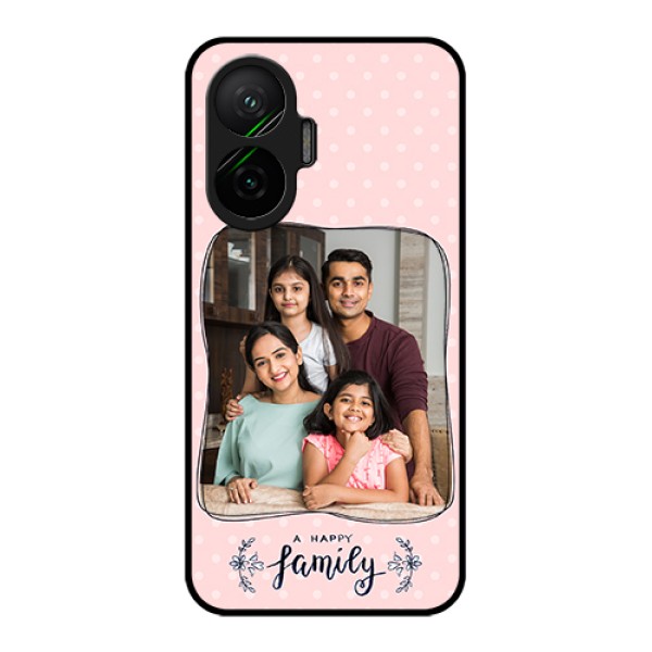Poco F7 5G Custom Glass Phone Case - Family With Dots Design