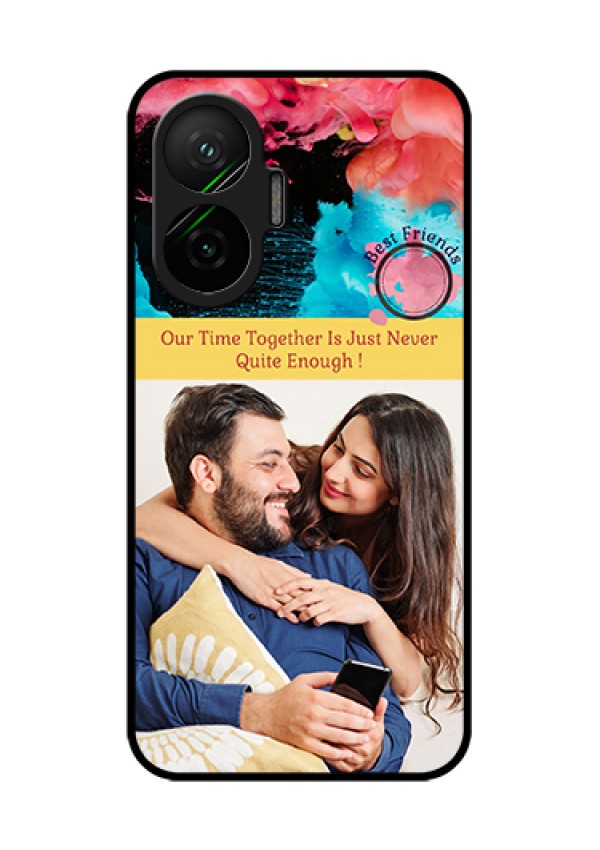 Poco F7 5G Custom Glass Phone Case - Quote With Acrylic Painting Design