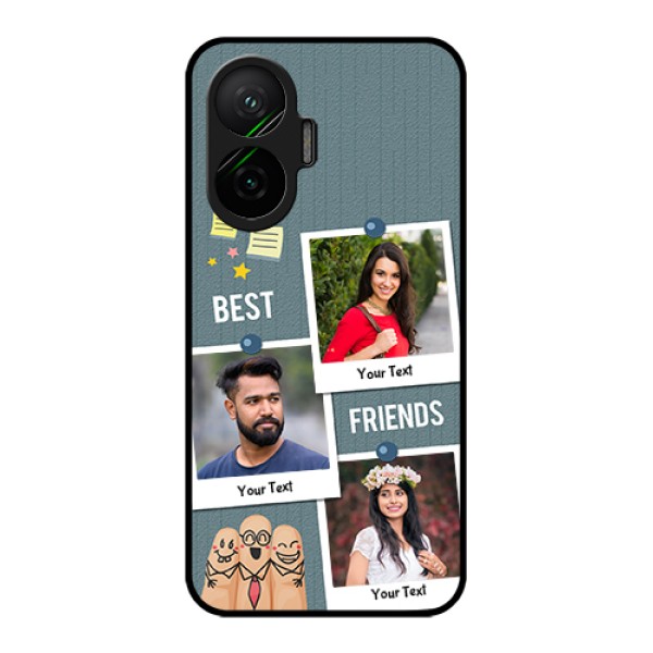 Poco F7 5G Custom Glass Phone Case - Sticky Frames And Friendship Design Poco F7 5G Custom Glass Phone Case - Sticky Frames And Friendship Design