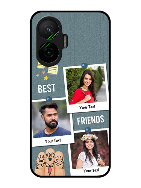 Custom Poco F7 5G Custom Glass Phone Case - Sticky Frames And Friendship Design