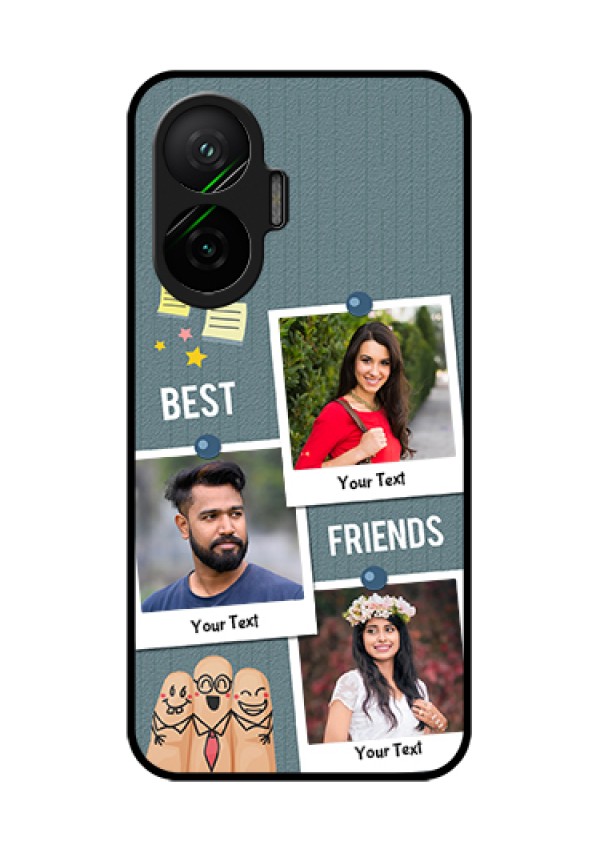 Poco F7 5G Custom Glass Phone Case - Sticky Frames And Friendship Design