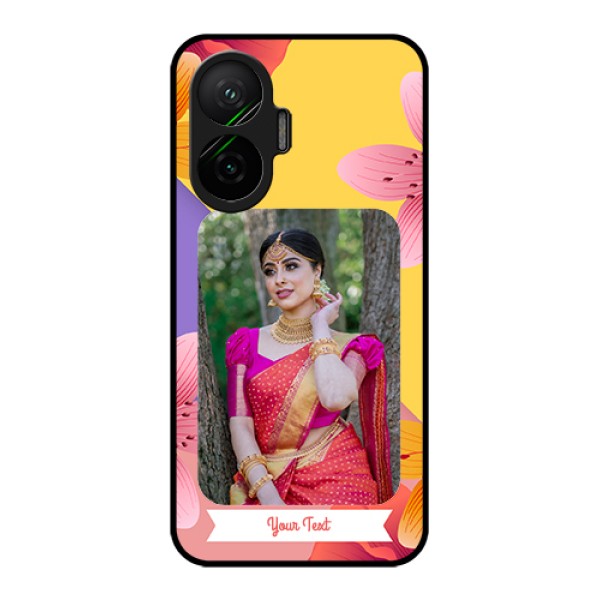 Poco F7 5G Custom Glass Phone Case - 3 Image With Vintage Floral Design Poco F7 5G Custom Glass Phone Case - 3 Image With Vintage Floral Design