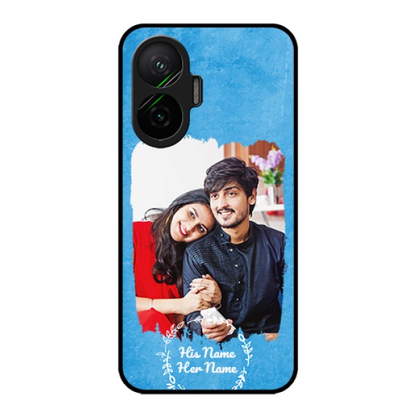 Poco F7 5G Custom Glass Phone Case - Blue Color Vintage Design Poco F7 5G Custom Glass Phone Case - Blue Color Vintage Design