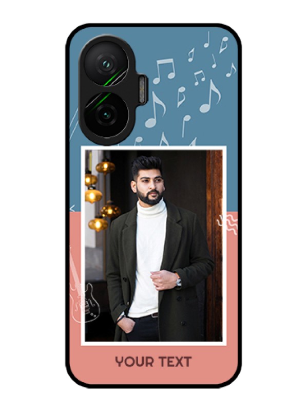 Custom Poco F7 5G Custom Glass Phone Case - With Color Musical Note Design