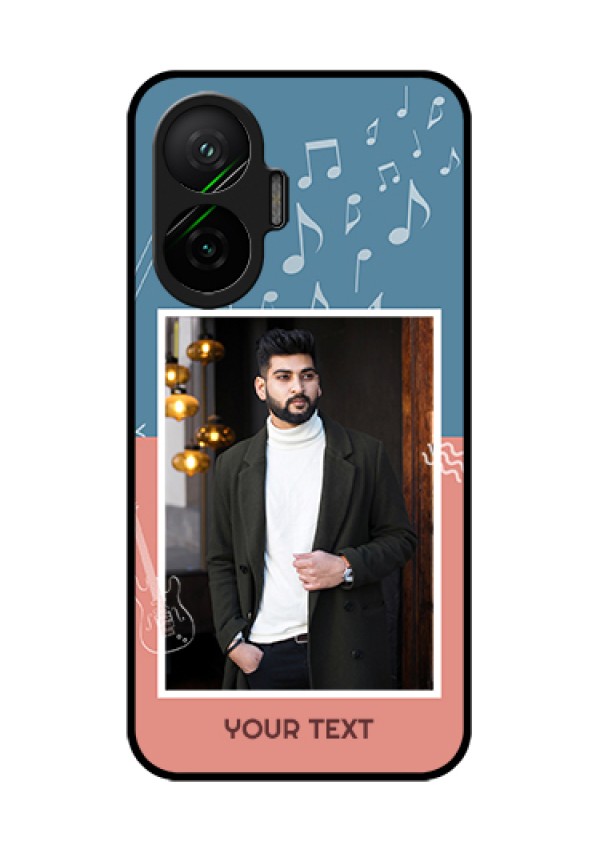 Poco F7 5G Custom Glass Phone Case - With Color Musical Note Design
