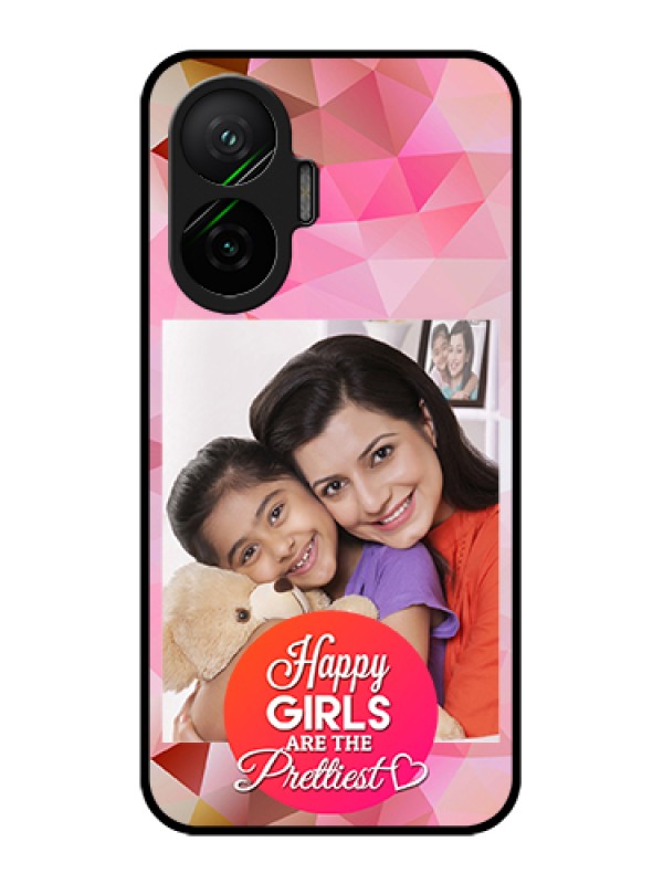 Custom Poco F7 5G Custom Glass Phone Case - Abstract Triangle Design