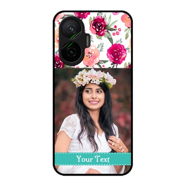 Poco F7 5G Custom Glass Phone Case - Water Colors Floral Design