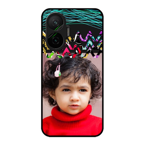 Poco F7 5G Custom Glass Phone Case - Neon Abstract Design
