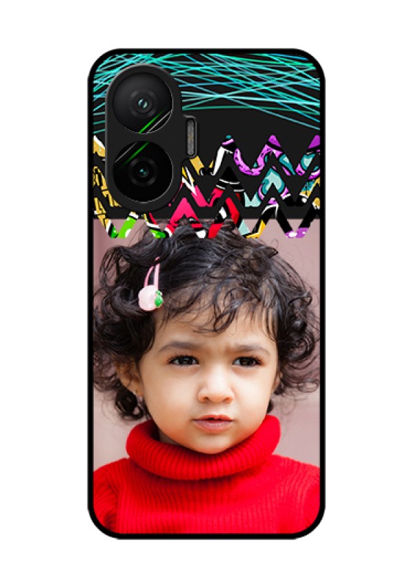 Poco F7 5G Custom Glass Phone Case - Neon Abstract Design