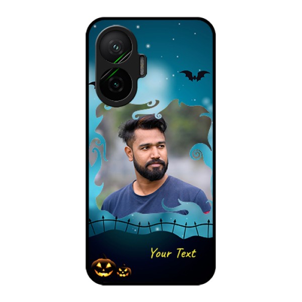 Poco F7 5G Custom Glass Phone Case - Halloween Frame Design