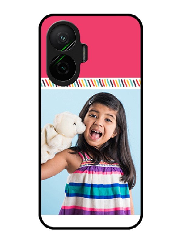 Custom Poco F7 5G Custom Glass Phone Case - Line Art Design