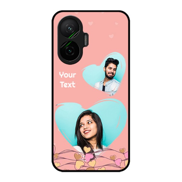 Poco F7 5G Custom Glass Phone Case - Love Doodle Design