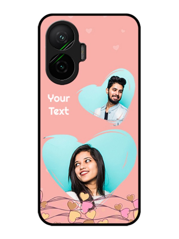 Custom Poco F7 5G Custom Glass Phone Case - Love Doodle Design