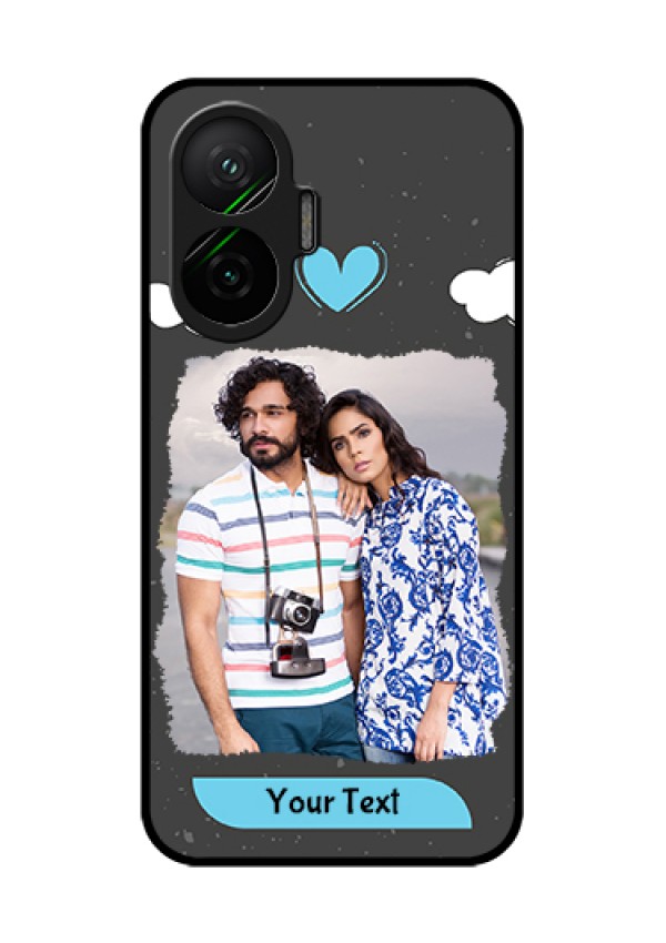 Poco F7 5G Custom Glass Phone Case - Splashes With Love Doodles Design