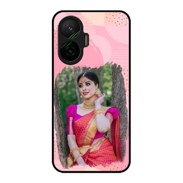 Poco F7 5G Custom Glass Phone Case - Gold Glitter Splash Design Poco F7 5G Custom Glass Phone Case - Gold Glitter Splash Design