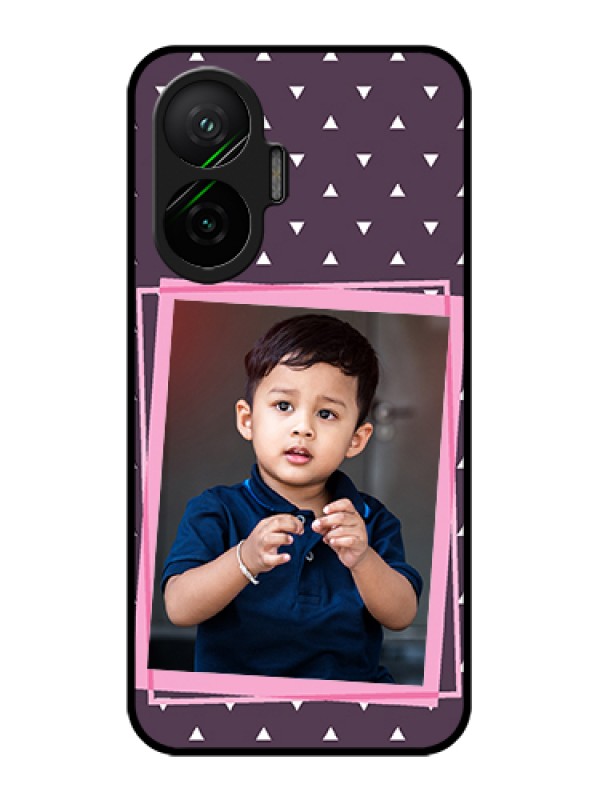 Custom Poco F7 5G Custom Glass Phone Case - Triangle Pattern Dotted Design