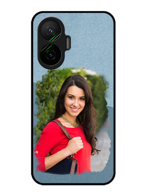 Custom Poco F7 5G Custom Glass Phone Case - Grunge Line Art Design