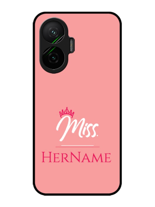 Custom Poco F7 5G Custom Glass Phone Case - Mrs With Name Design