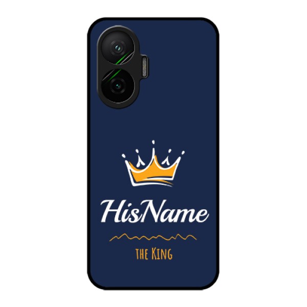 Poco F7 5G Custom Glass Phone Case - King With Name Design