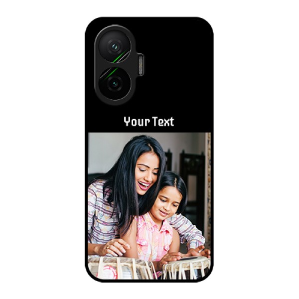 Poco F7 5G Custom Glass Phone Case - Photo With Name Design