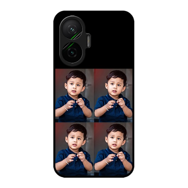 Poco F7 5G Custom Glass Phone Case - 4 Image Holder Design