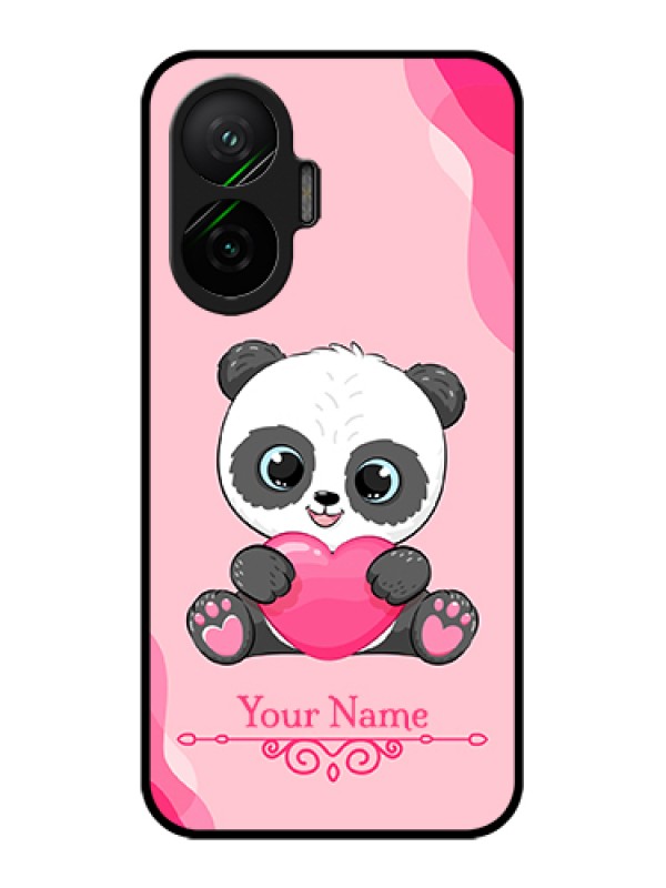 Custom Poco F7 5G Custom Glass Phone Case - Cute Panda Design