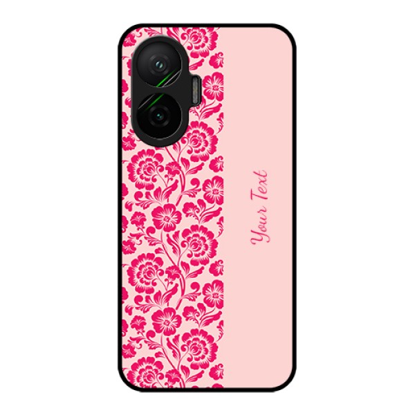 Poco F7 5G Custom Glass Phone Case - Attractive Floral Pattern Design