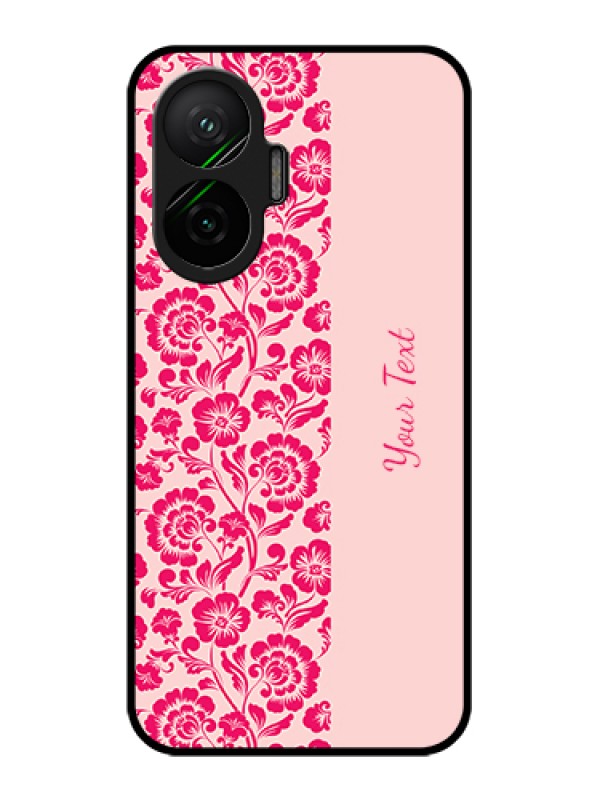 Custom Poco F7 5G Custom Glass Phone Case - Attractive Floral Pattern Design