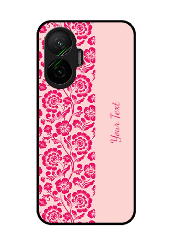 Poco F7 5G Custom Glass Phone Case - Attractive Floral Pattern Design