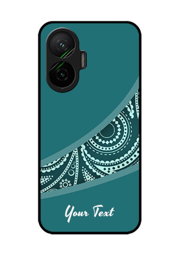 Poco F7 5G Custom Glass Phone Case - Semi Visible Floral Design